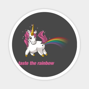 Taste the Rainbow Unicorn Funny Tee Magnet